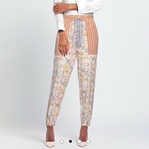 Alix of Bohemia Mixed Print Cotton Pull On Drawstring Casual Pants
